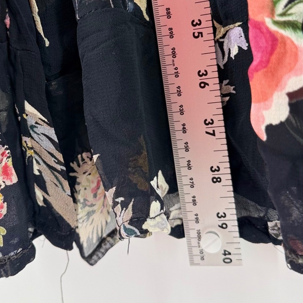 Catherine Cole Women Black Floral Patchwork Rayon Maxi Skirt XL/XXL Boho Vintage - Picture 6 of 6